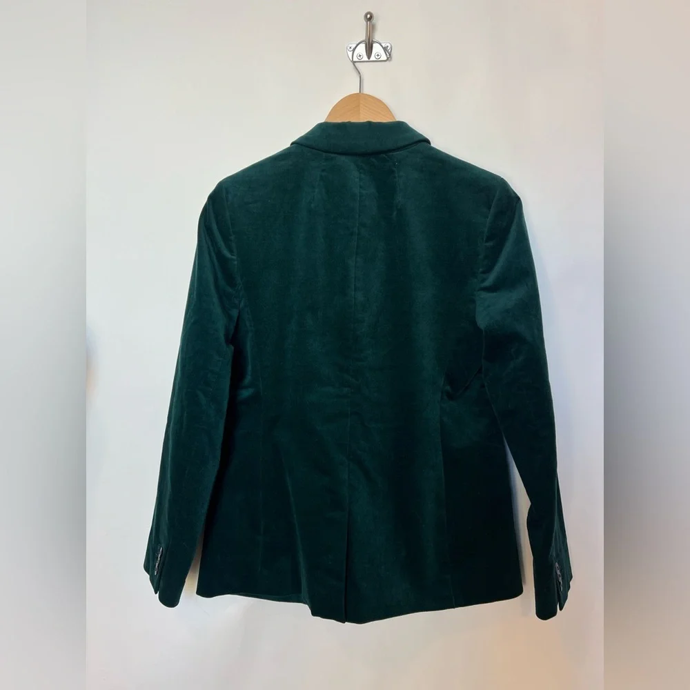 NWOT‎ J. Crew Velveteen one-button blazer Size 6 Old Forest - Picture 7 of 16